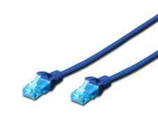 DIGITUS Patch-Kabel RJ-45 (M) zu RJ-45 (M) 0.5 m CCA U/UTP Cat 5e blau (DK-1512-005/B)