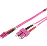 Digitus LWL Patchkabel, Duplex, LC zu SC MM OM4 50/125 µ, 2 m