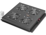 Digitus Dachlüftermodule für 19" Unique- und Dynamic Basic Schränke 2 Lüfter RAL9005 schwarz (DN-19 FAN-4-B-N)