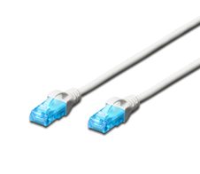 DIGITUS Patch-Kabel RJ-45 (M) zu RJ-45 (M) 3 m CCA U/UTP Cat 5e weiß (DK-1512-030/WH)