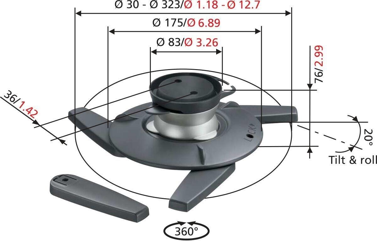 Vogel's EPC 6545 Projektor-Deckenhalterung für 30-323mm (1,18-12,7")