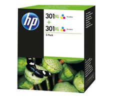 HP Original 301XL Druckerpatrone - Doppelpack cyan, magenta, gelb (D8J46AE)