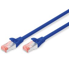 Digitus Patch-Kabel RJ-45 (M) zu RJ-45 (M) 0.5m Kupfer S/FTP Cat 6 blau (DK-1644-005/B)