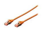 Digitus CAT 6 S-FTP Patchkabel, Cu, LSZH AWG 27/7, Länge 0,5 m, Orange