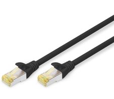 DIGITUS Patch-Kabel RJ-45 (M) zu RJ-45 (M) 5m Kupfer S/FTP Cat 6a schwarz