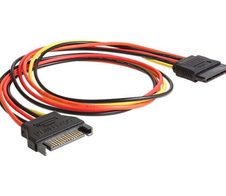 Delock Spannungsversorgungs-Verlängerungskabel - SATA-Stromstecker (W) bis SATA-Stromstecker (M) 50 cm
