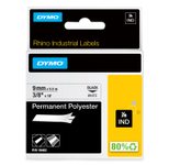 DYMO® Original IND-Schriftband für Rhino, Permanent Polyester - schwarz auf weiss