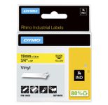 DYMO® Original IND-Schriftband für Rhino, farbiges Vinyl - schwarz auf gelb