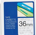 Brother Original P-Touch Farbband schwarz auf transparent (TZE-161)