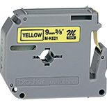 Brother MK621BZ - Nicht-laminiertes Schriftband - Schwarz auf Gelb - Rolle (0,9 cm x 8 m) - 1 Rolle(n) - für P-Touch PT-