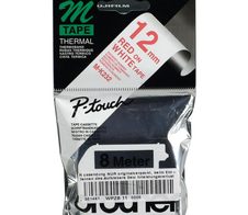 Brother MK232BZ - Nicht-laminiertes Schriftband - Rot auf Weiß - Rolle (1,2 cm x 8 m) - 1 Rolle(n) - für P-Touch PT-55,