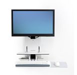Ergotron StyleView Vertikaler Steh-Sitz Arbeitsplatz bis zu 61cm (24 Zoll) weiß