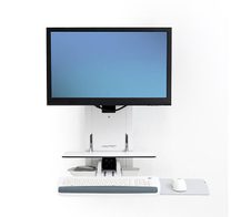 Ergotron StyleView Vertikaler Steh-Sitz Arbeitsplatz bis zu 61cm (24 Zoll) weiß