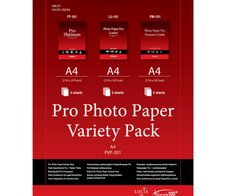 Canon PVP-201 Auswahl Professionelles Fotopapier Platinum A4, Premium matt A4, Luster A4 - je 5 Blatt