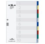 DURABLE Ordnerregister Vollformat, Überbreite blanko 10-teilig - 1 Satz