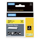 DYMO® Original IND-Schriftband für Rhino, flexibles & reissfestes Nylon - schwarz auf gelb