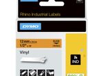 DYMO® Original IND-Schriftband für Rhino, farbiges Vinyl - schwarz auf orange