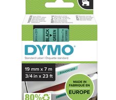 DYMO® Original D1-Schriftband für LabelManager™ 19mm x 7m - Polyester, wieder ablösbar -  schwarz auf grün
