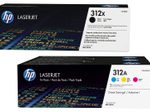 HP Original 312X/ 312A Toner 4er Set schwarz hohe Kapazität, cyan, magenta, gelb