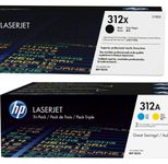 HP Original 312X/ 312A Toner 4er Set schwarz hohe Kapazität, cyan, magenta, gelb