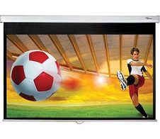 Optoma DS-9092PWC Manuelle Pull Down Leinwand für Wand-/Deckenmontage, 16:9, (92") 233,7 cm