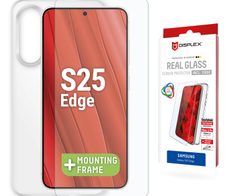 DISPLEX Panzerglas (10H) + Schutzhülle für Samsung Galaxy S25 Edge
