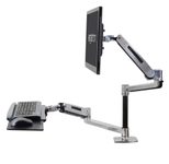Ergotron WorkFit-LX Single Steh-Sitz Arbeitsplatz mit patentierter CF-Technologie für 1 Bildschirm bis 106,88 cm (42")