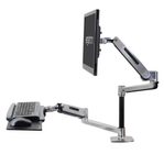Ergotron WorkFit-LX Single Steh-Sitz Arbeitsplatz mit patentierter CF-Technologie für 1 Bildschirm bis 106,88 cm (42")
