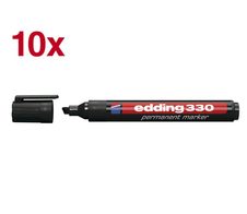 edding 330 Permanentmarker schwarz 1,0 - 5,0 mm - 10 Stück