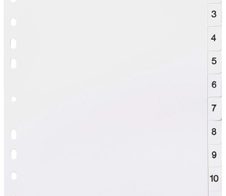 DURABLE Ordnerregister A4 nummeriert - 12-teilig - weiß