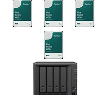 Synology DiskStation DS425+ 16 TB 4 Einschübe NAS-Server Leergehäuse + 4x Synology Plus 3.5" SATA 6Gb/s Festplatte 4TB