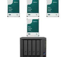 Synology DiskStation DS425+ 24 TB 4 Einschübe NAS-Server Leergehäuse + 4x Synology Plus 3.5" SATA HDD Festplatte 6TB