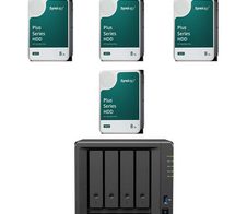 Synology DiskStation DS425+ 32 TB 4 Einschübe NAS-Server Leergehäuse + 4x Synology Plus 3.5" SATA 6Gb/s Festplatte 8 TB