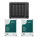 Synology DS425+ DiskStation + 24 TB 2x Synology Plus 3.5" SATA 6Gb/s Festplatte 12 TB