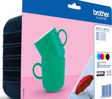 Brother Original LC-227XL/LC-225XL Druckerpatronen 4er Multipack BK/C/M/Y mit Diebstahlsicherung (LC227XLVALBPDR)