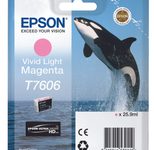 Epson Original T7606 Druckerpatrone Vivid Light Magenta 2.800 Seiten 25,9ml (C13T76064010)