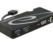 DeLOCK USB 3.0 Adapter zu HDMI / VGA + Gigabit LAN
