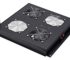 Digitus Dachlüftermodule für 19" Unique- und Dynamic Basic Schränke 2 Lüfter RAL9005 schwarz (DN-19 FAN-2-B-N)