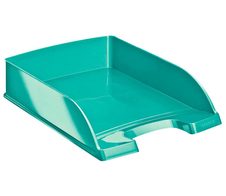 LEITZ Briefablage WOW - eisblau metallic