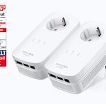 TP-LINK TL-PA8030PKIT AV1200 Gigabit Powerline Starterkit mit Frontsteckdose