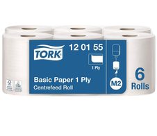 TORK Putztuchrollen 1-lagig hochweiß