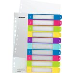 LEITZ Ordnerregister WOW Vollformat, Überbreite 1-10 farbig 10-teilig - 1 Satz