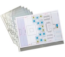 DURABLE Prospekthüllen DIN A3 transparent genarbt 0,06 mm - 50 Stück