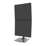 Ergotron DS100 Dual-Monitor Tischstandfuß für zwei Monitore vertikal bis 61 cm 24 Zoll schwarz
