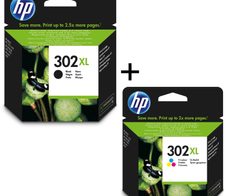 HP Original 302XL Druckerpatronen - Multipack (F6U67AE + F6U68AE)