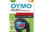 DYMO® Original Schriftband für LetraTag, Plastik - schwarz auf rot