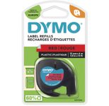 DYMO® Original Schriftband für LetraTag, Plastik - schwarz auf rot