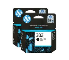 HP Original 302 Druckerpatronen - Doppelpack schwarz (2x F6U66AE)