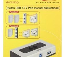 DeLOCK Umschalter USB 3.0 2 Port manuell bidirektional