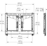 Vogel's PFW 6880 Pop-out-Videowandmodul für 94-165 cm (37-65") drehbar, max. 45,5 kg, Vesa max. 600 x 400, schwarz